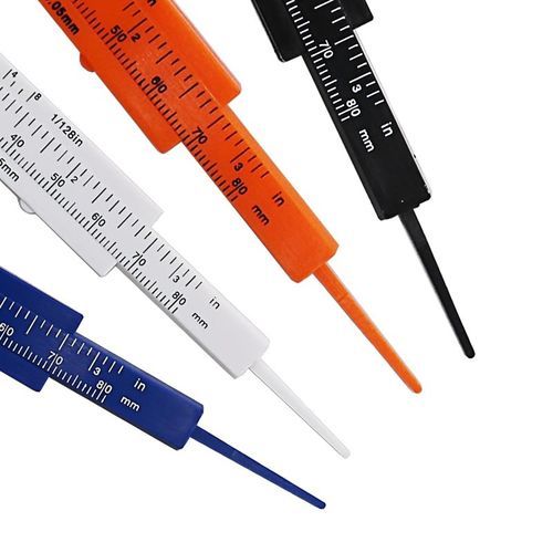 High Quality 1pcs 0-80mm Double Rule Scale Plastic Vernier
