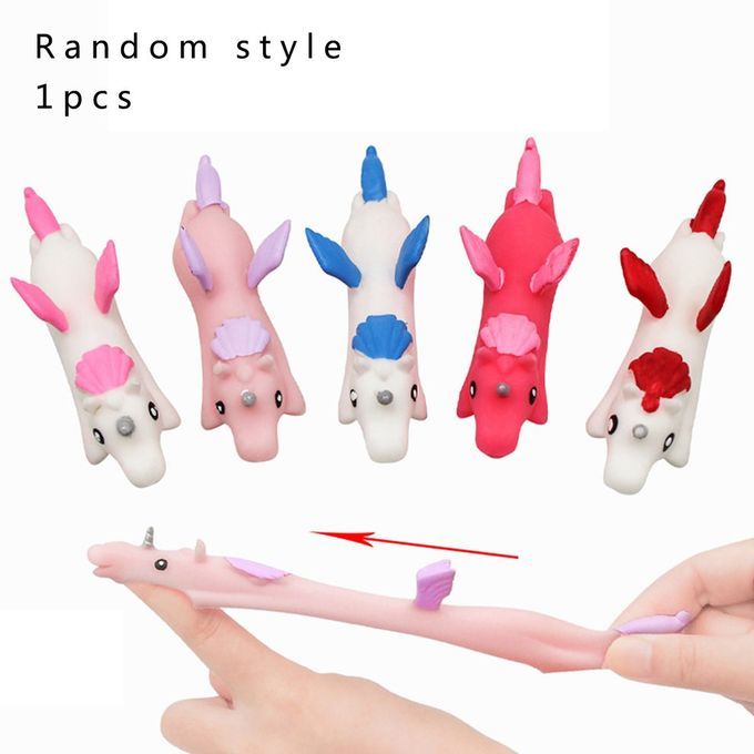 TPR  Atapult Toys Slingshot Flying Uni Orn Shape Exquisite Toys For Kid-colorful