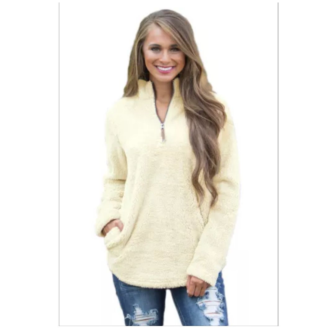 Mfed White Zipped Pullover Fleece Outfit