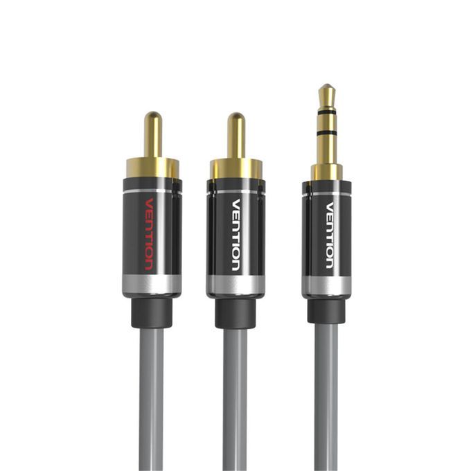 35mm Aux To 2RCA Y Splitter Stereo Audio Cable Male For IPod IPhone