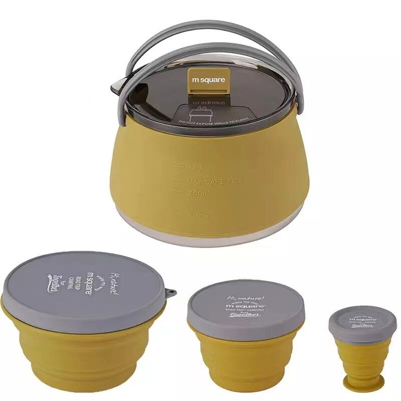 Camping Equipment Foldable Tableware Silica Outdoor Picnic Set Cooking Utensils Tourist Dishes