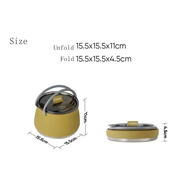 Camping Equipment Foldable Tableware Silica Outdoor Picnic Set Cooking Utensils Tourist Dishes
