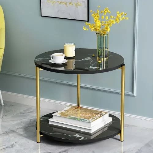 Round Center Coffee Table For Living Room And Corner Sofa