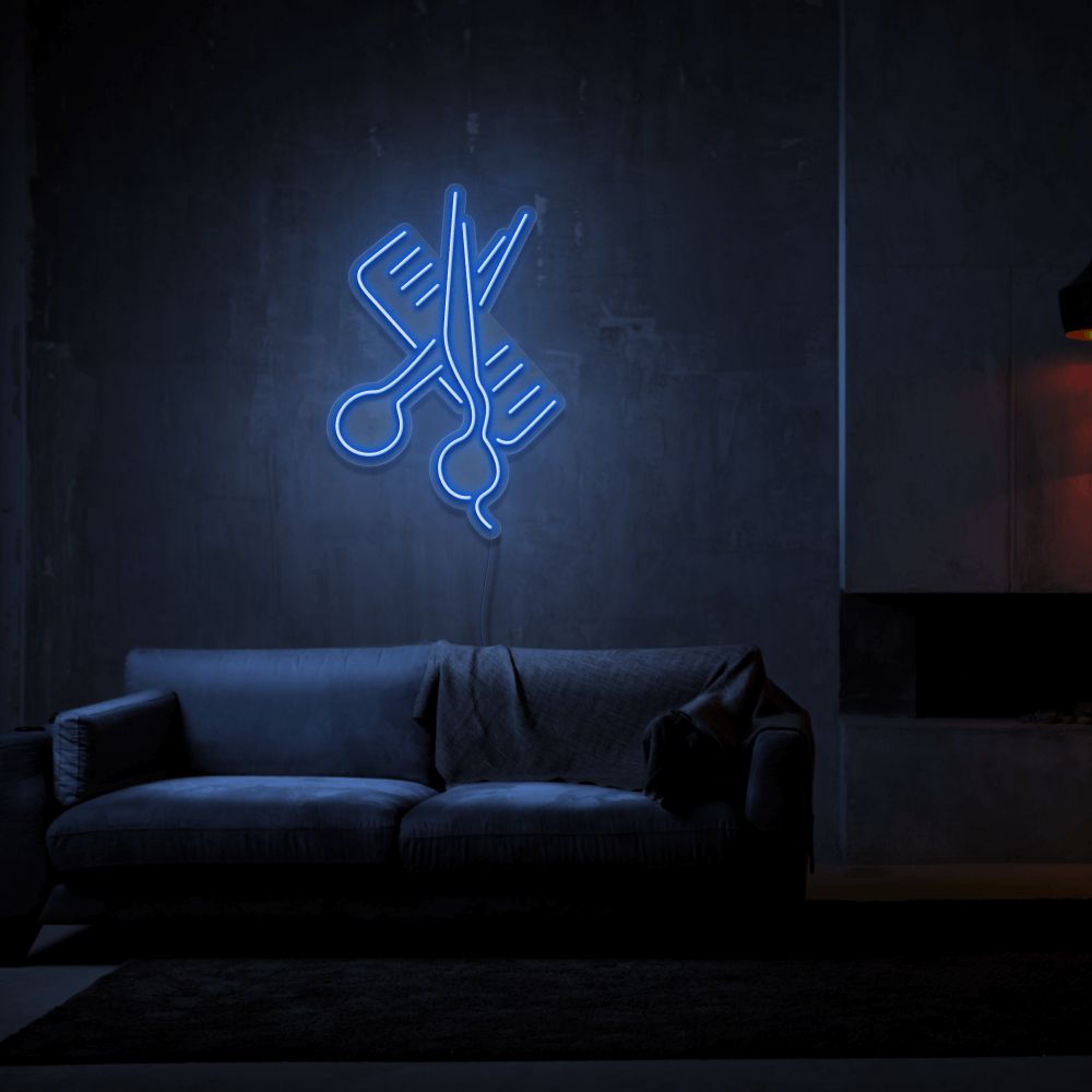Neon Led Barber Shop Decoration Light Super Cool Scissors