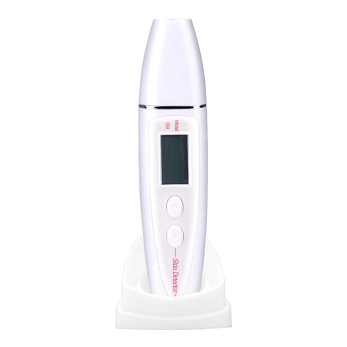 LCD Digital Skin Moisture / Oil Content  Facial Skin White