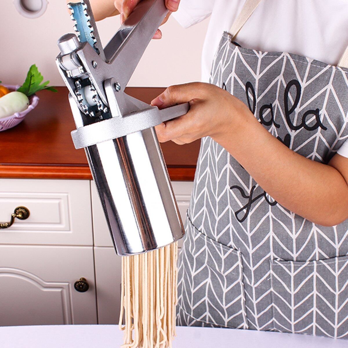 1/2 Set Stainless Steel Pasta Manual Noodle Maker Press Kitchen Machine + 7 Mold