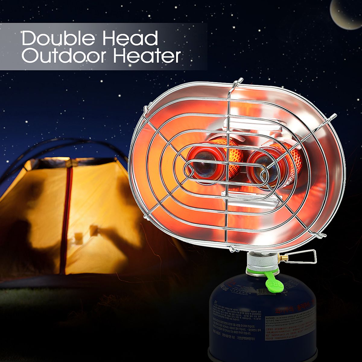 Double Head Outdoor Heater Portable Infrared Ray Camping