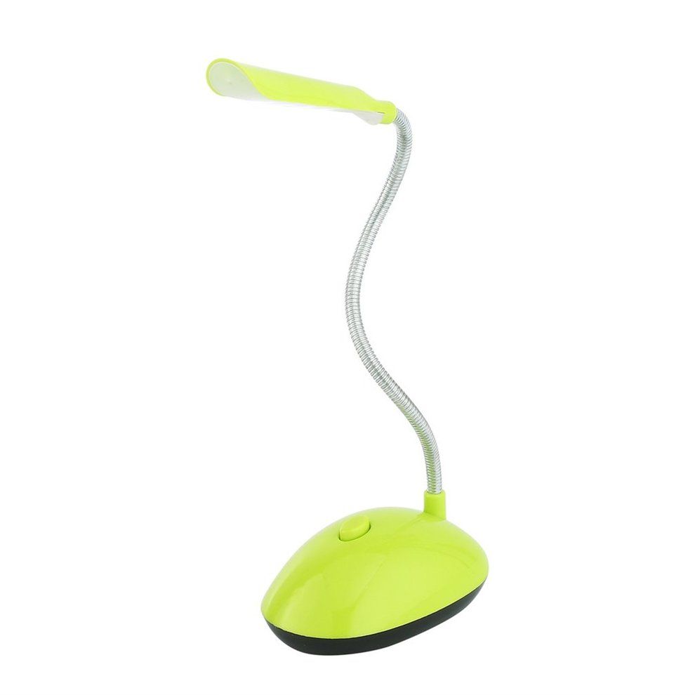 Home-Wind LED Desk Light Battery Operated Book Reading Lamp With Flexible Tube*Green