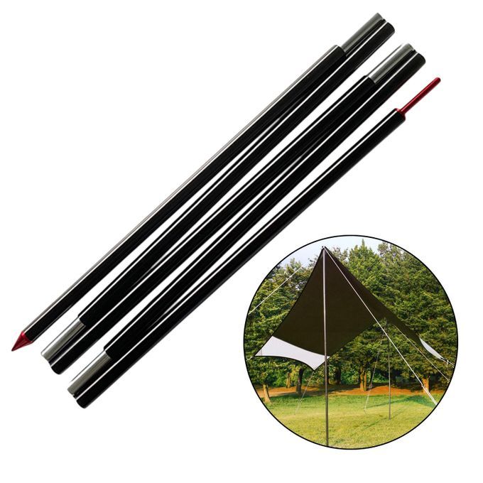 Portable Solid Tarp Poles 220cm Backpacking Canopy Awning Tent Rod 5