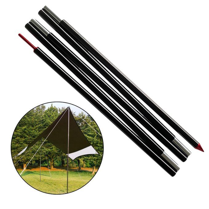 Portable Solid Tarp Poles 220cm Backpacking Canopy Awning Tent Rod 5