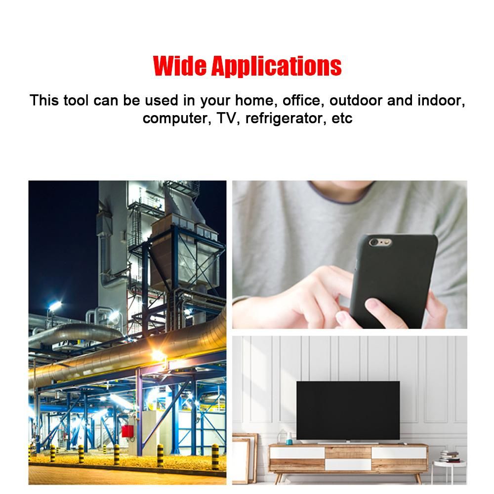 Handheld 3-in-1 Digital Radiation Dosimeter Electric Field Magnetics Field Temperature Multifunctional Detector Home Office Radiation Tester Sound Light Alarm LCD Display with Backlight