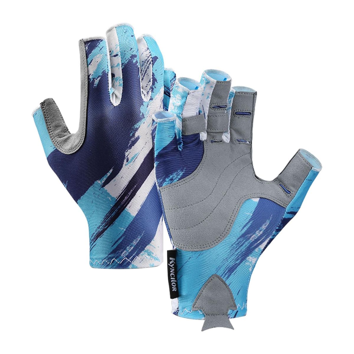 Half Finger Cycling  Breathable Fingerless For Bicycle Workout Blue XL