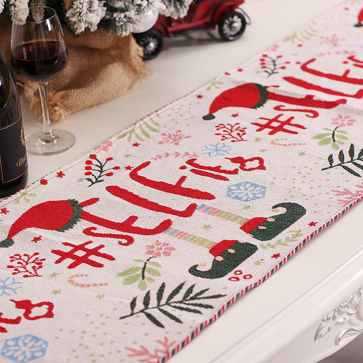 Merry Christmas Table Runner For Parties  Pattern Table