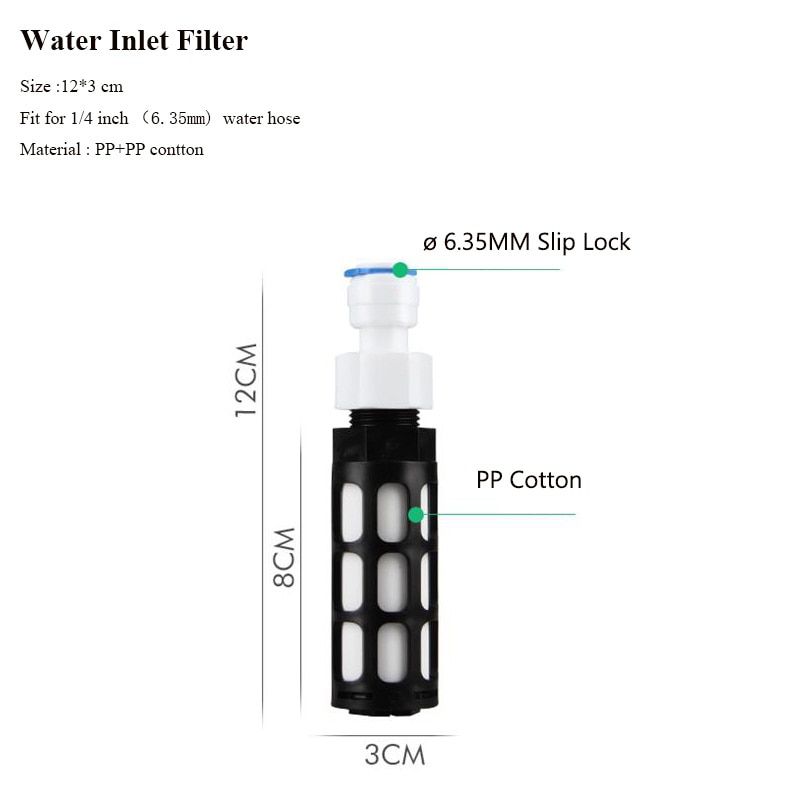 Water Filter For Pump And Water Sprayer Misting System With PP Contton Filter Inside Slip Lock For Inch Water Hose White