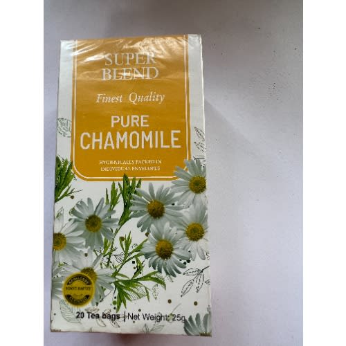 Super Blend Natural Pure Chamomile Herbal Tea - 20 Sachet