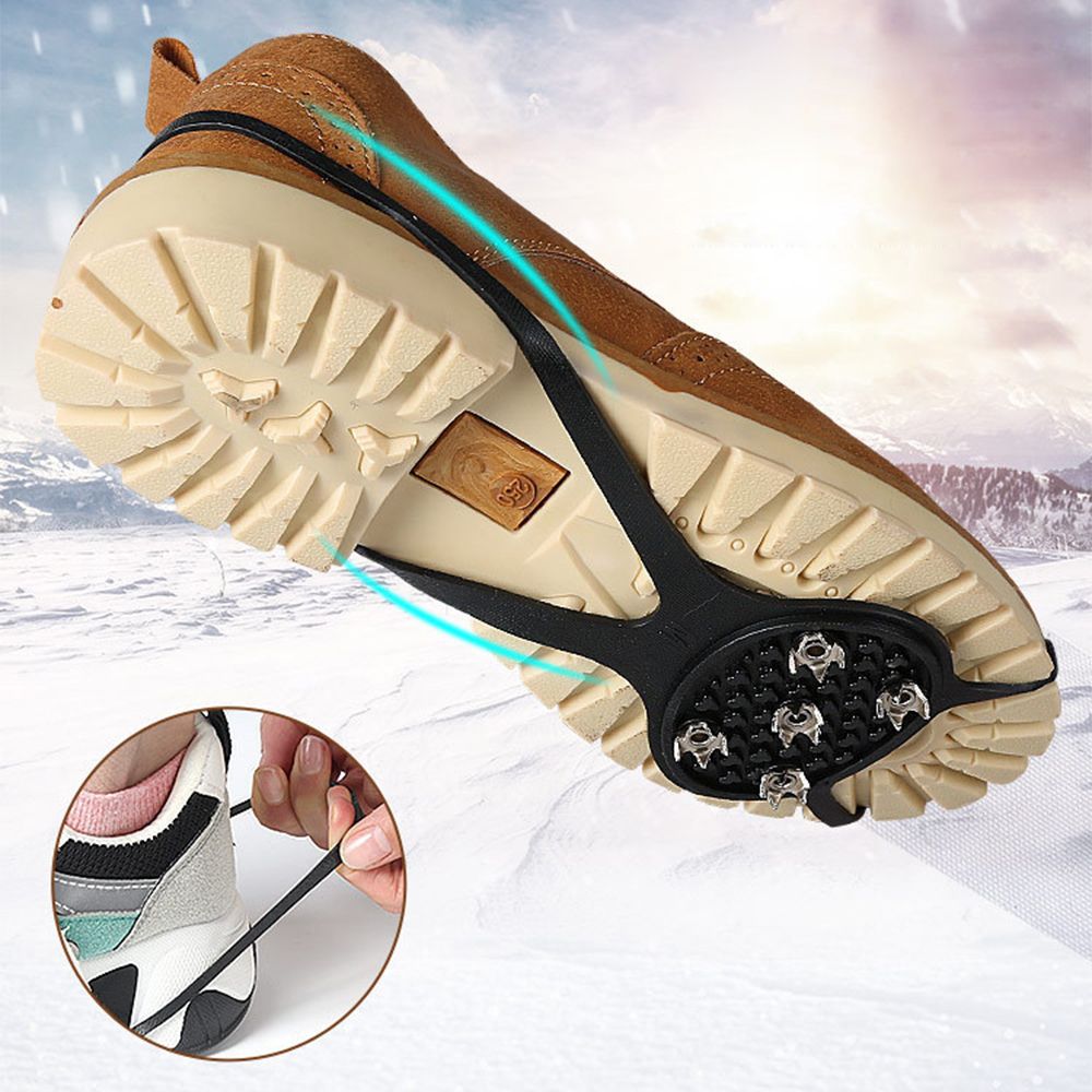 5 Teeth Ice Grippers Non-Slip Shoe Covers Ice Grips Cleats