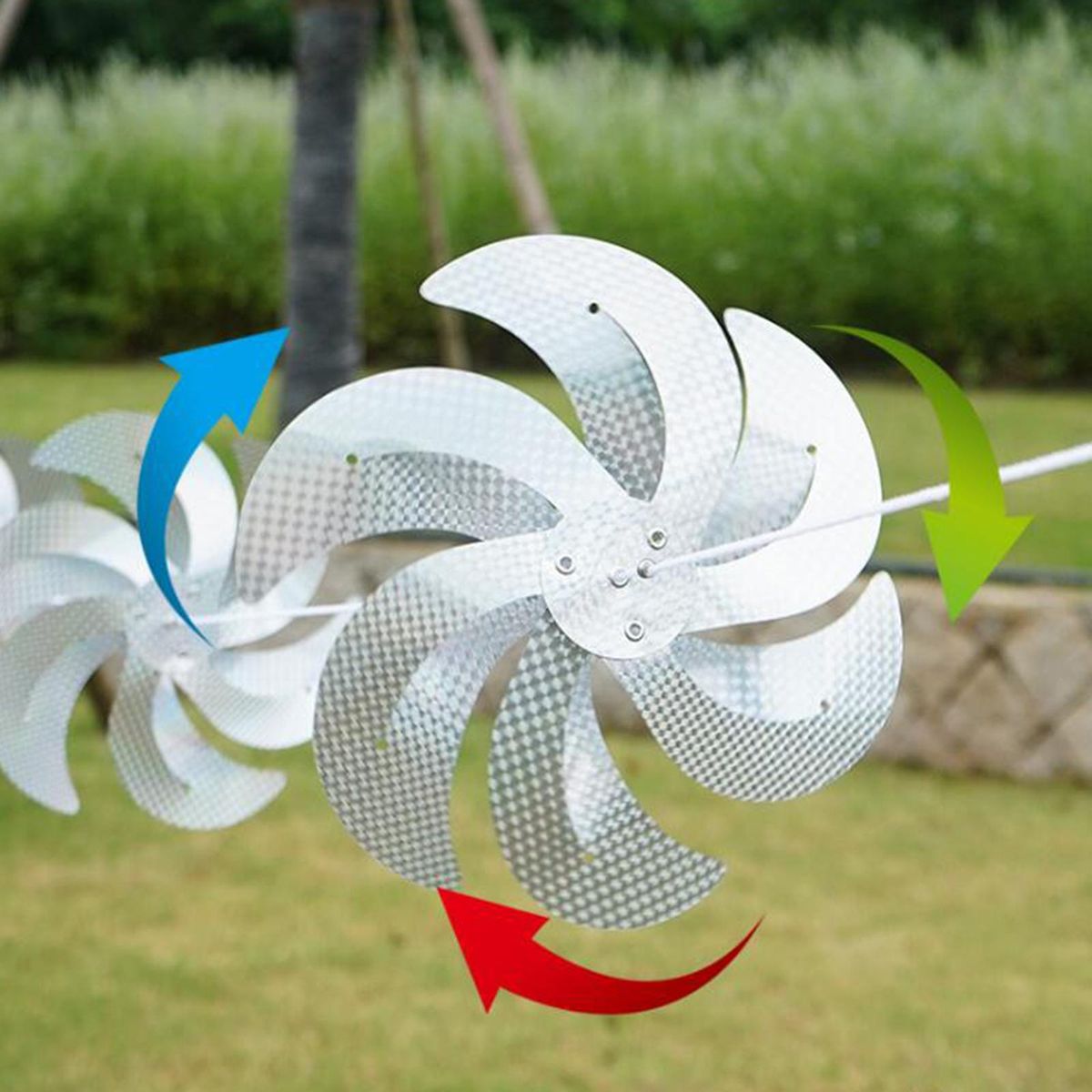 1Set/8pcs Bird Pinwheels Reflective Pin Wheel For Garden