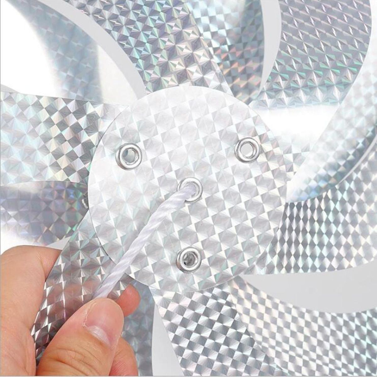 1Set/8pcs Bird Pinwheels Reflective Pin Wheel For Garden