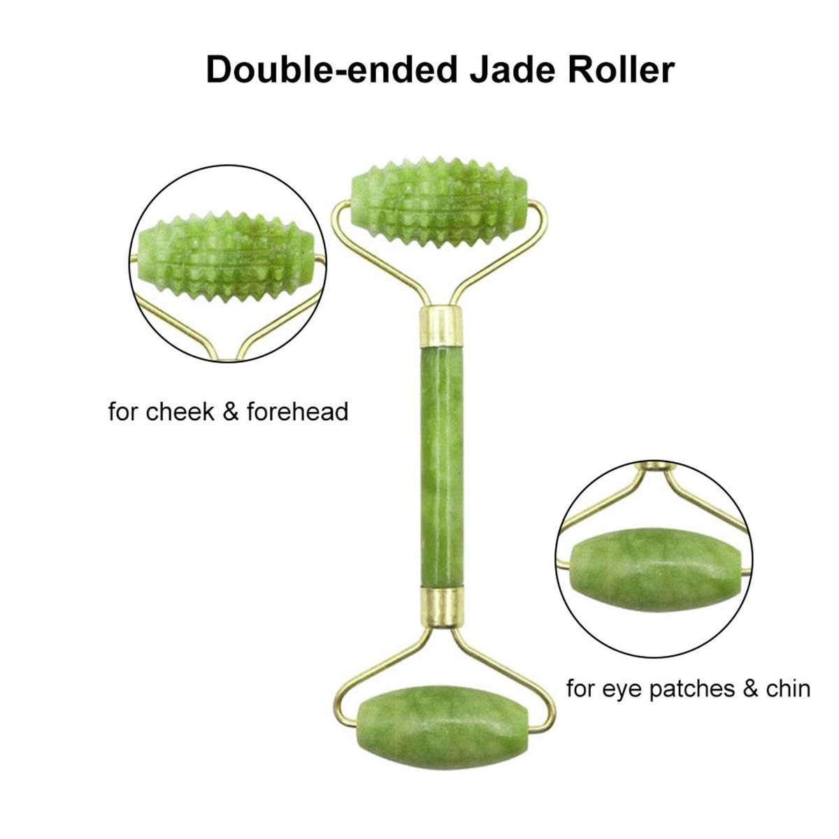 Jade Stone Set Jade Roller & 2 Gua Sha Scrapers In