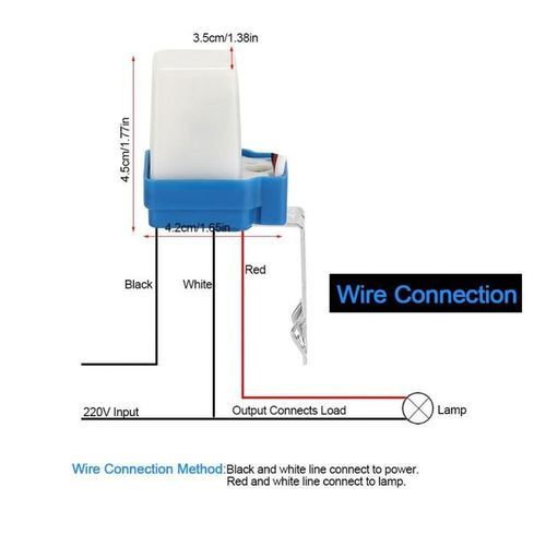 2pcs Automatic On/Off Street Light Sensor Switch
