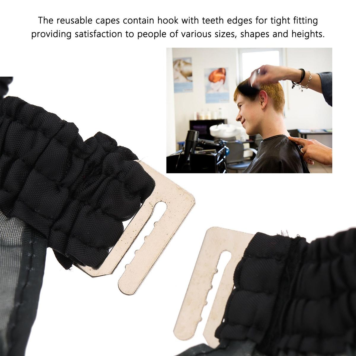 Hair Salon Cape Haircut Nylon Cape Water and Stain Resistant Cape with Adjustable Snap Closure