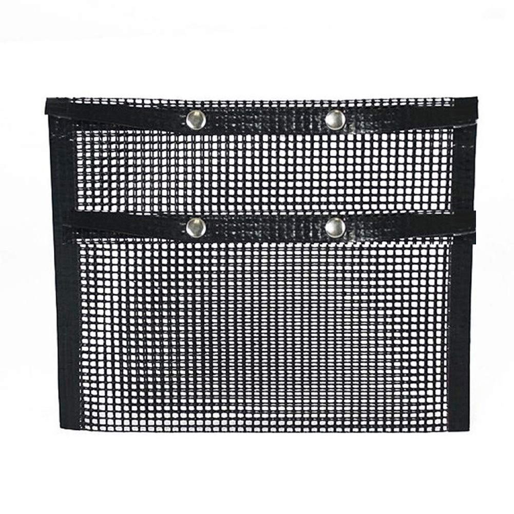 Outdoor Picnic Barbecue BBQ Grill Mesh Bag Reusable-Black