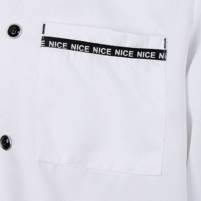 Men's Women's Long Sleeve Chef Jacket Coat Food Service XXXL White