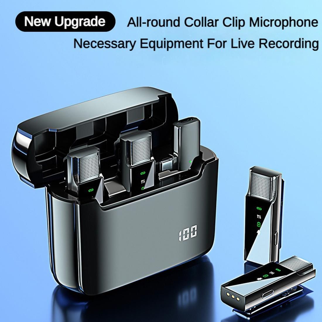 Wireless Noise Cancelling Microphones with Charging Case for iPhone USB C