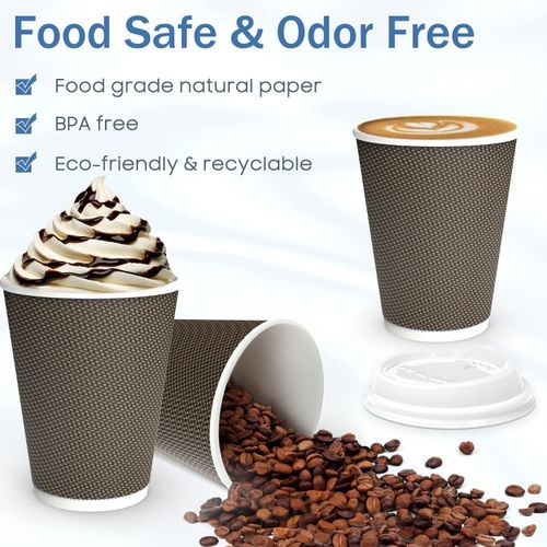 MRcup 12 Oz Hot Beverage Heat-free Coffee Cups With Lids And