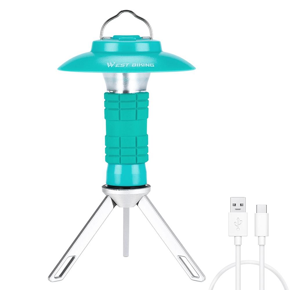 Outdoor Portable Camping Light Tent Lantern with Detachable Tripod USB Rechargeable LED Emergency Light Tail Magnet Light with Hung Loop