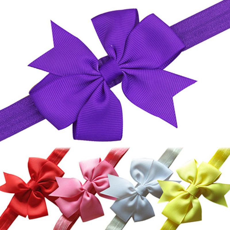 Kids Toddler Infant Baby Girls Cute Big Flower Bow Hair-Red