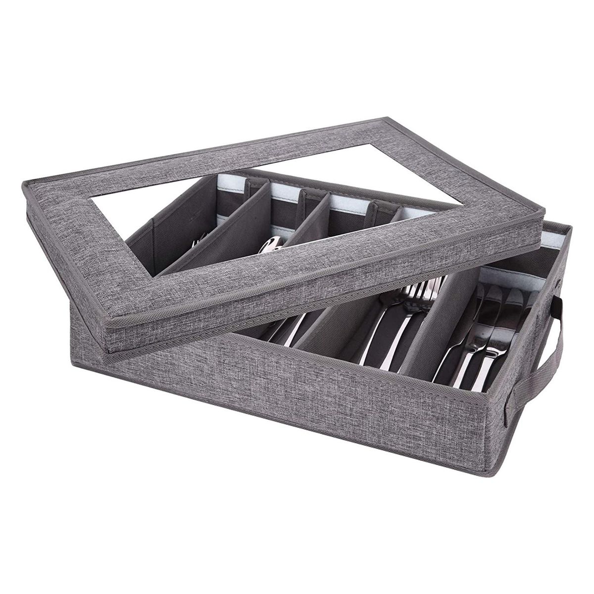 5 Compartment Flatware Storage Case, Cutlery Storage