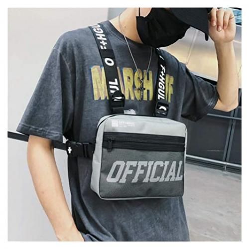 Tactical  Chest Bag Two Straps Chest Rig Bags Trendy Style Rectangle