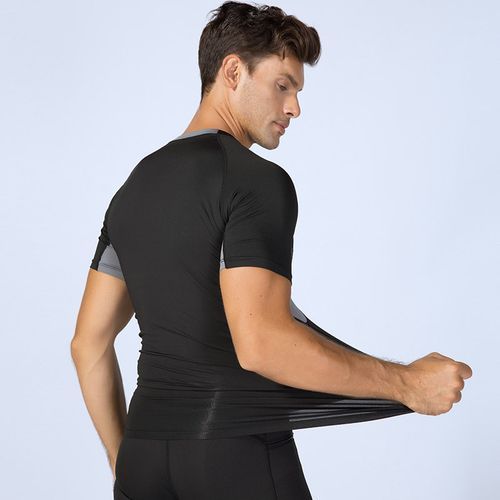 Men Workout Running T-Shirt Yoga Fitness Short Sleeve Tops Sports T-Shirt