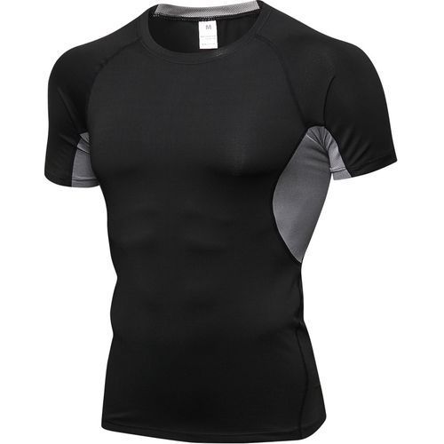 Men Workout Running T-Shirt Yoga Fitness Short Sleeve Tops Sports T-Shirt