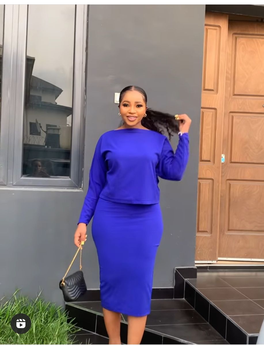Chommy Classy Blue Classy Two Piece Set