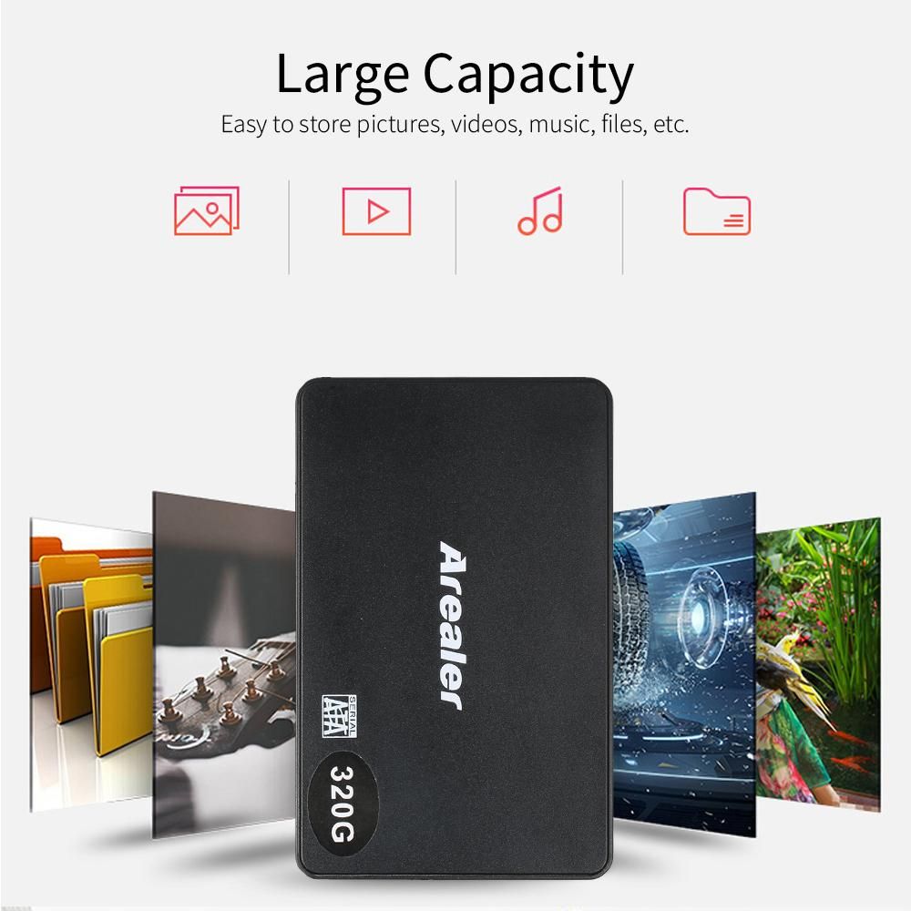 Arealer 1TB USB3.0 High-speed Portable Hard Disk 2.5 inch SATA Mobile Hard Drive High-speed Transmission for PC Laptop