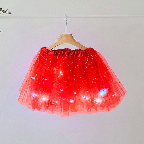On The Kids Girls' 3-Step Glitter LED Light Tutu Shas Skirt