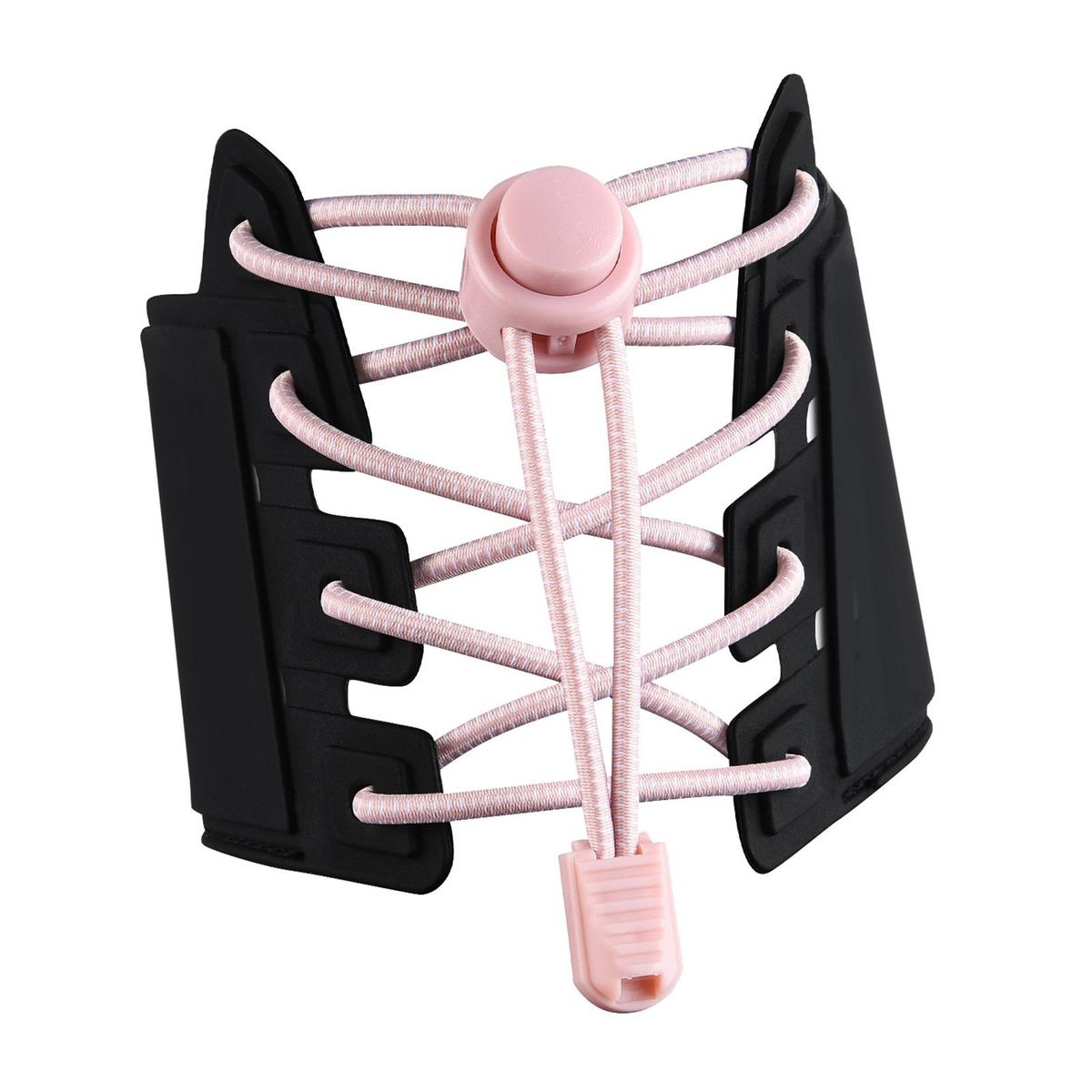 1 Set Tieless Shoelaces Elderly Children No Tie Shoes Strings Light Pink