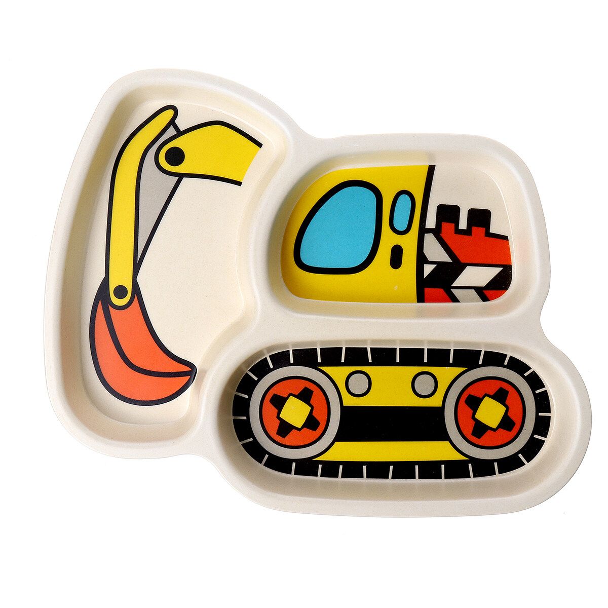 Kids Children's Boys Dump Truck Cutlery & Plate Dinner Set, Spoon Fork - Boxed 9yue Glitter Black