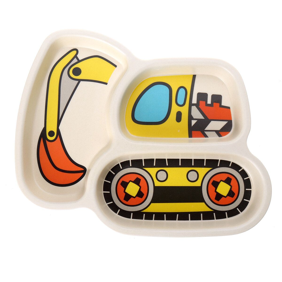 Kids Children's Boys Dump Truck Cutlery & Plate Dinner Set, Spoon Fork - Boxed 9yue Glitter Black
