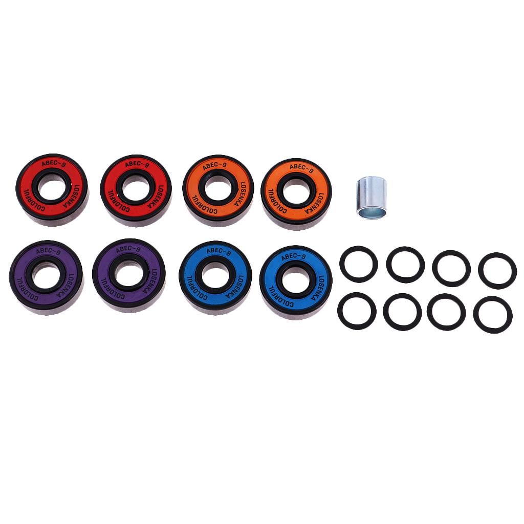Premium Chrome Steel Skateboard Bearings Pro Longboard Bearings ABEC 9