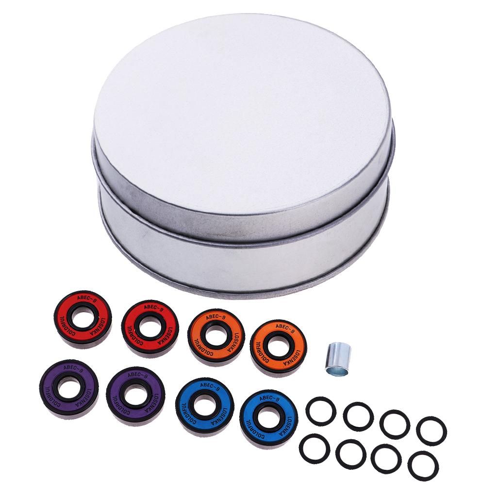 Premium Chrome Steel Skateboard Bearings Pro Longboard Bearings ABEC 9