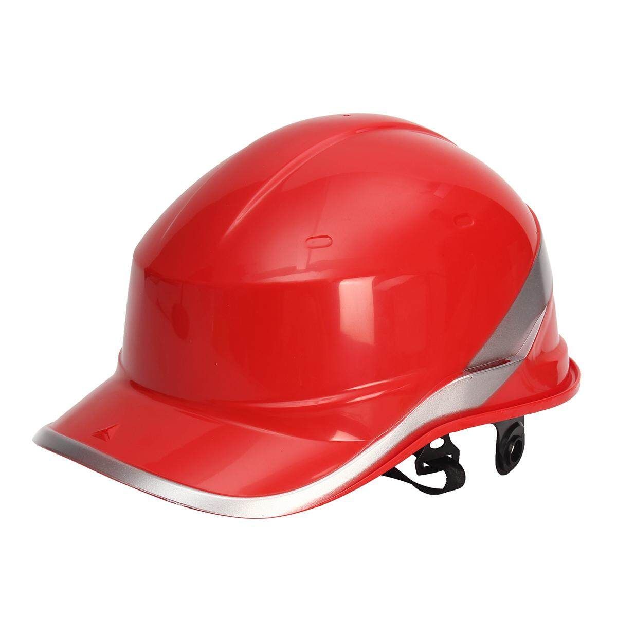 Diamond V Hard Hats Safety Work 8 Point Vented Construction Ratchet Helmets New # Yellow Red (red)