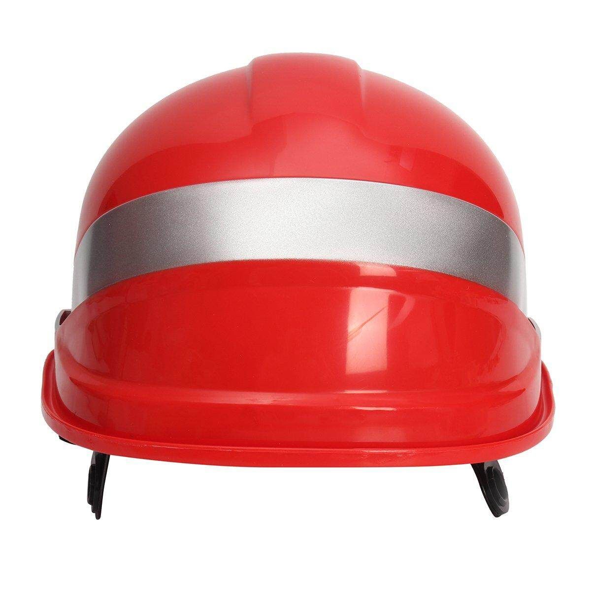 Diamond V Hard Hats Safety Work 8 Point Vented Construction Ratchet Helmets New # Yellow Red (red)