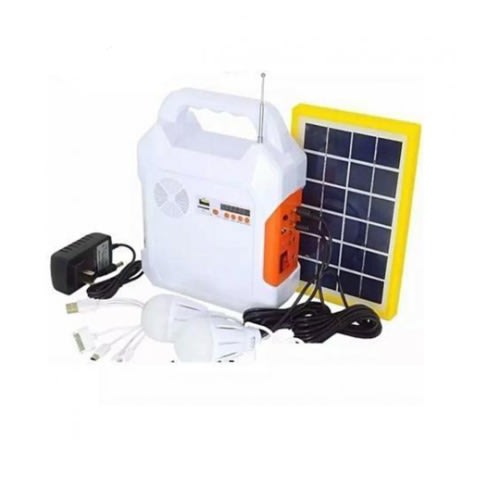Rechargeable Solar Power Kit With Multimedia-audio System - 8000mah - Km-915