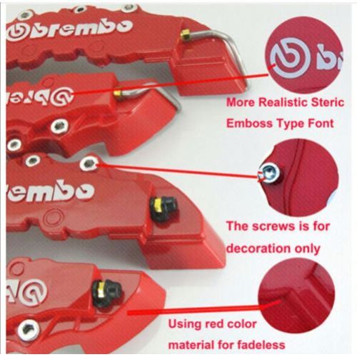 4pcs 3D Brembo Style Car Disc Brake Caliper Cover