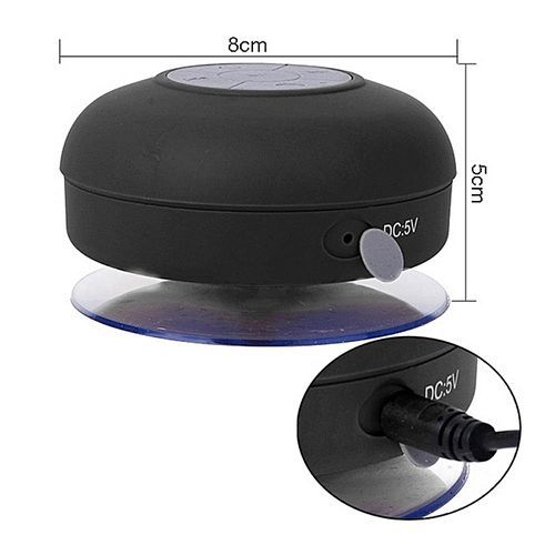 1PC Portable Waterproof Wireless Stereo Bluetooth Speaker FM Radio Black Music HT-S