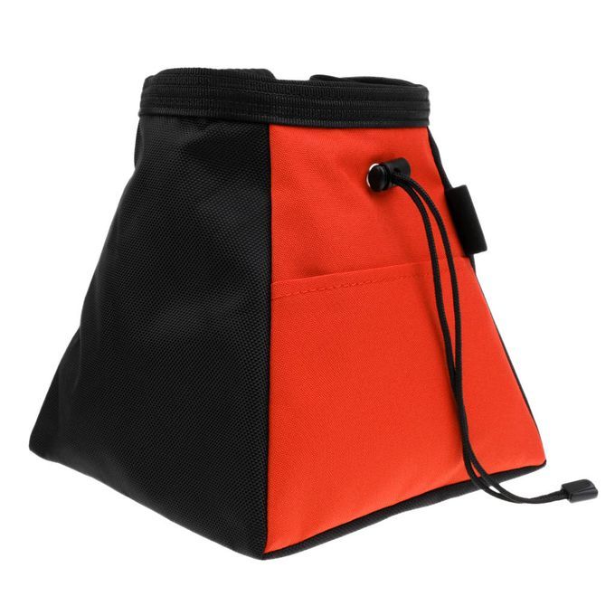 Drawstring   Chalk   Bag   Fleece   Lining   Belt   Loop   For  Orange