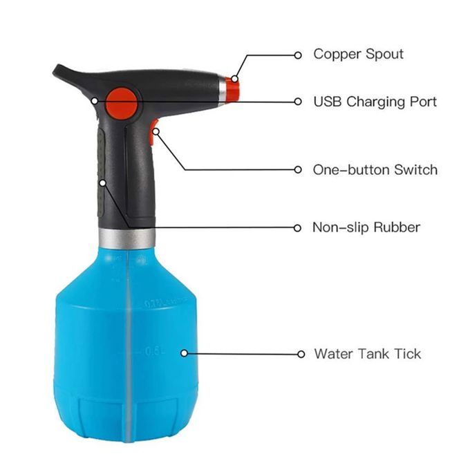 1L Electric Watering Bottle Electric Plant Mister Spray